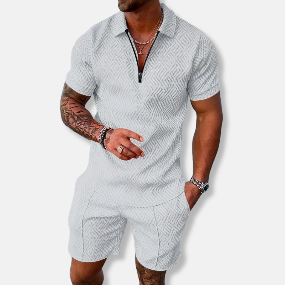 Men’s Short Sleeve Quarter-Zip Set