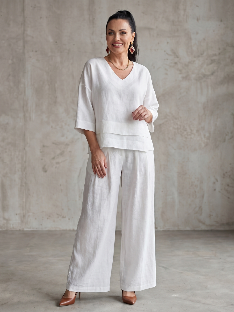 Layered Top & Wide-Leg Set