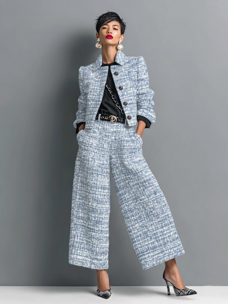 Elegant Women’s Tweed Set