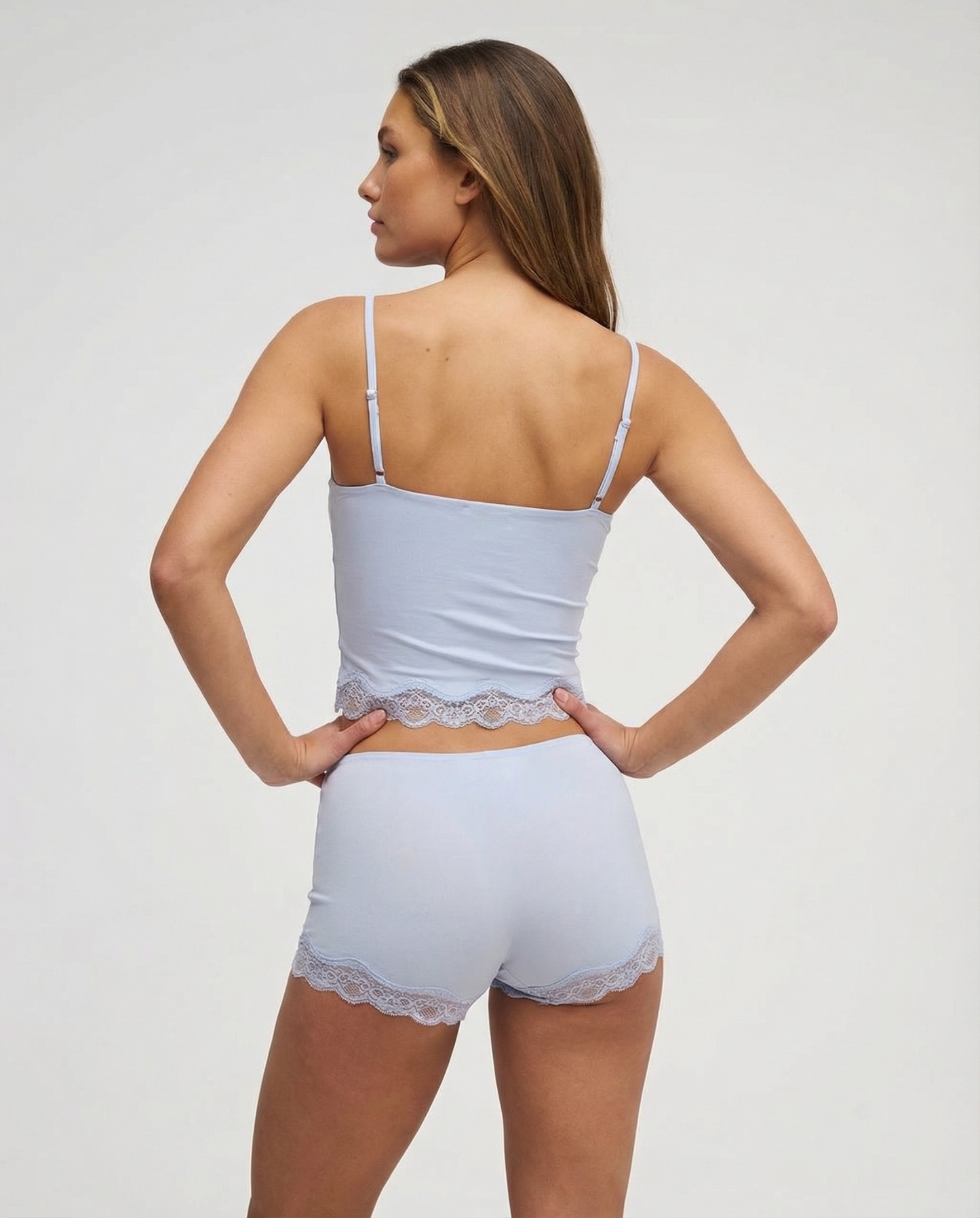 Elegant Women's Loungewear Set with Lace Trim