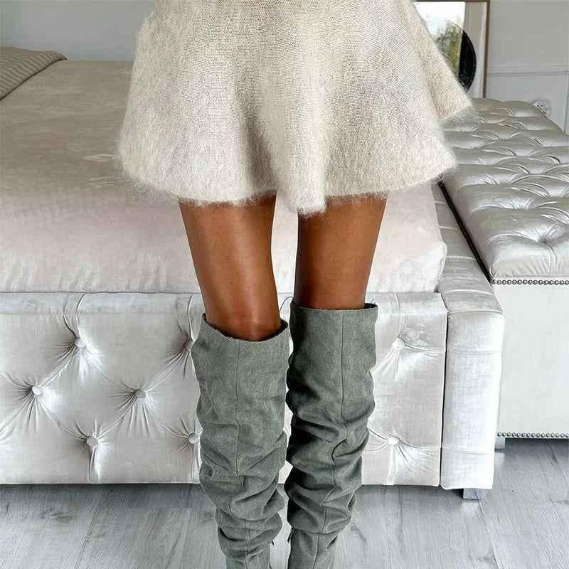 Cozy Knit Two-Piece Set with Mini Skirt and Button Top