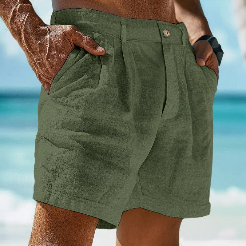 Men’s Pleated Chino Shorts
