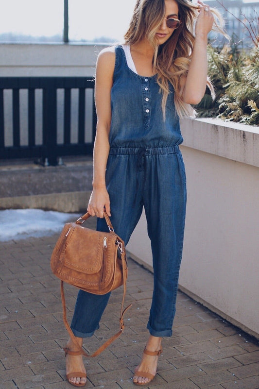 Tencel Denim Jumpsuit for Effortless Everyday Styling