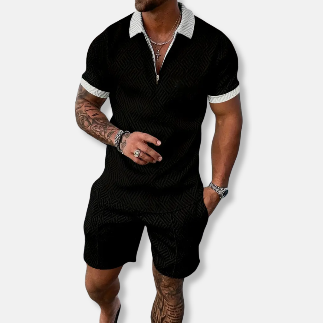 Men’s Short Sleeve Quarter-Zip Set