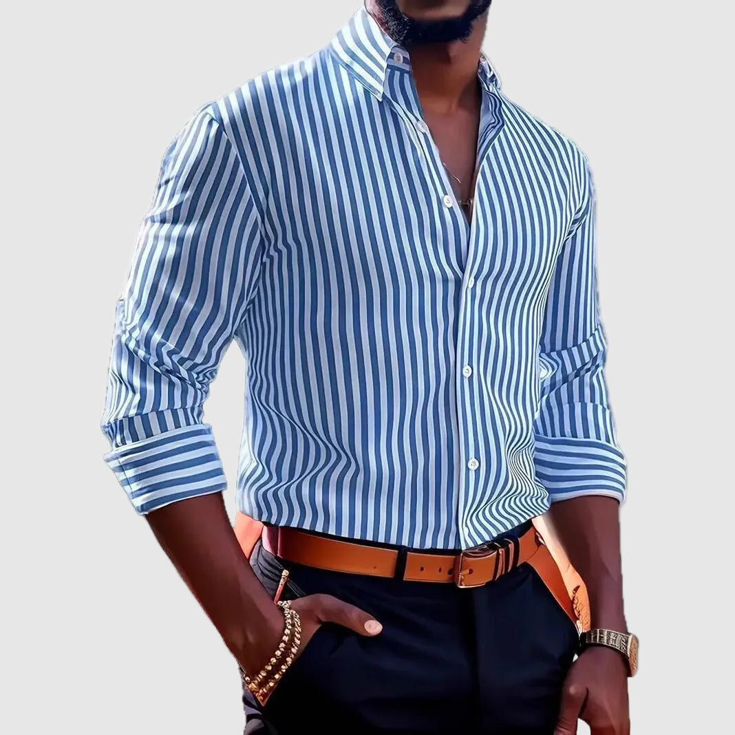 Men’s Striped Long Sleeve Shirt