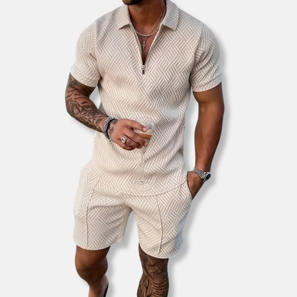 Men’s Short Sleeve Quarter-Zip Set