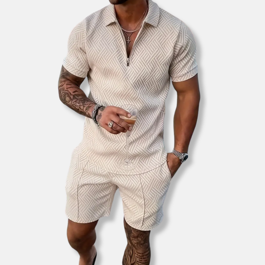 Men’s Short Sleeve Quarter-Zip Set