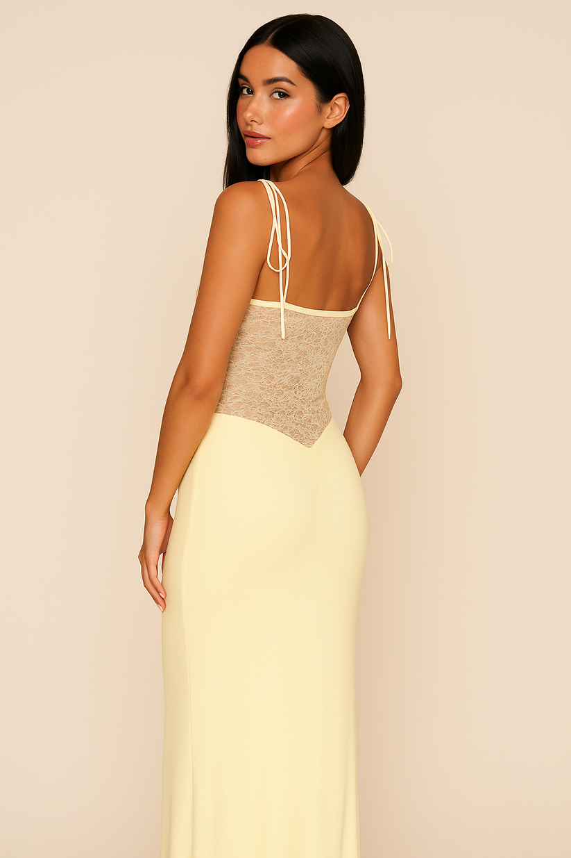 Thin Strap Maxi Dress for Elegant Summer Styling