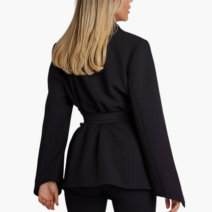Women’s Blazer with Belt and Structured Fit