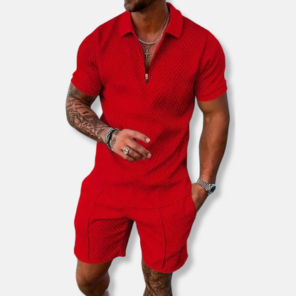Men’s Short Sleeve Quarter-Zip Set
