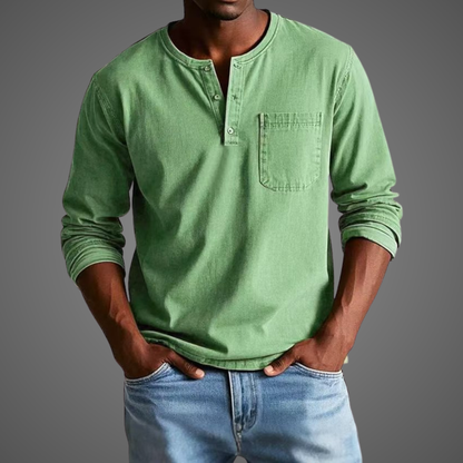 Men’s Henley Long Sleeve Shirt