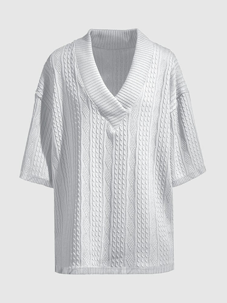 Men’s Knit V-Neck Short Sleeve Set