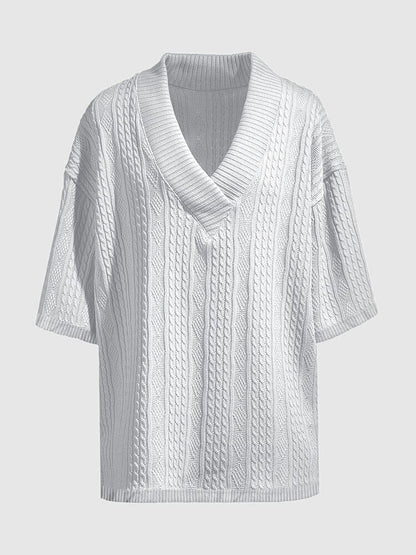 Men’s Knit V-Neck Short Sleeve Set