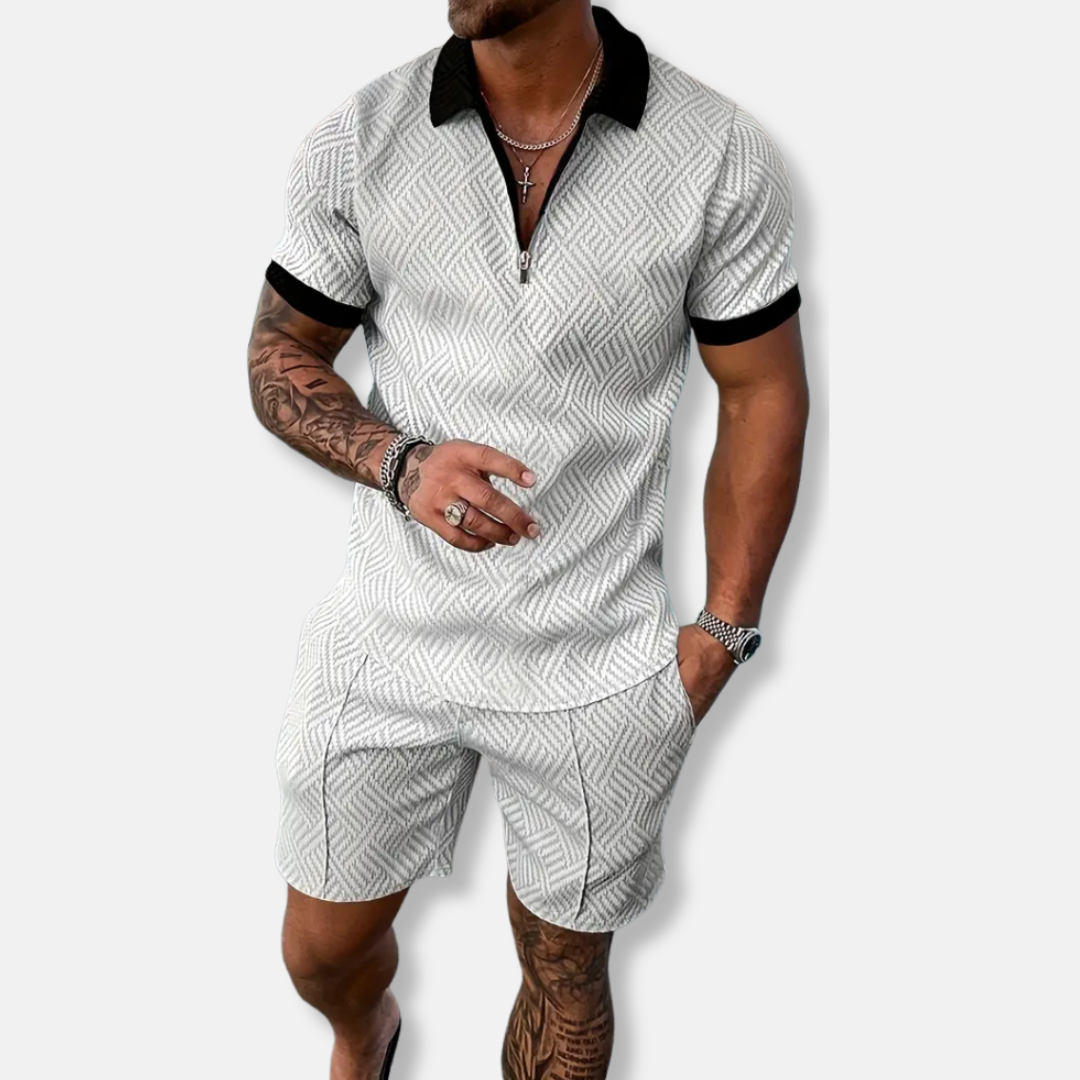 Men’s Short Sleeve Quarter-Zip Set