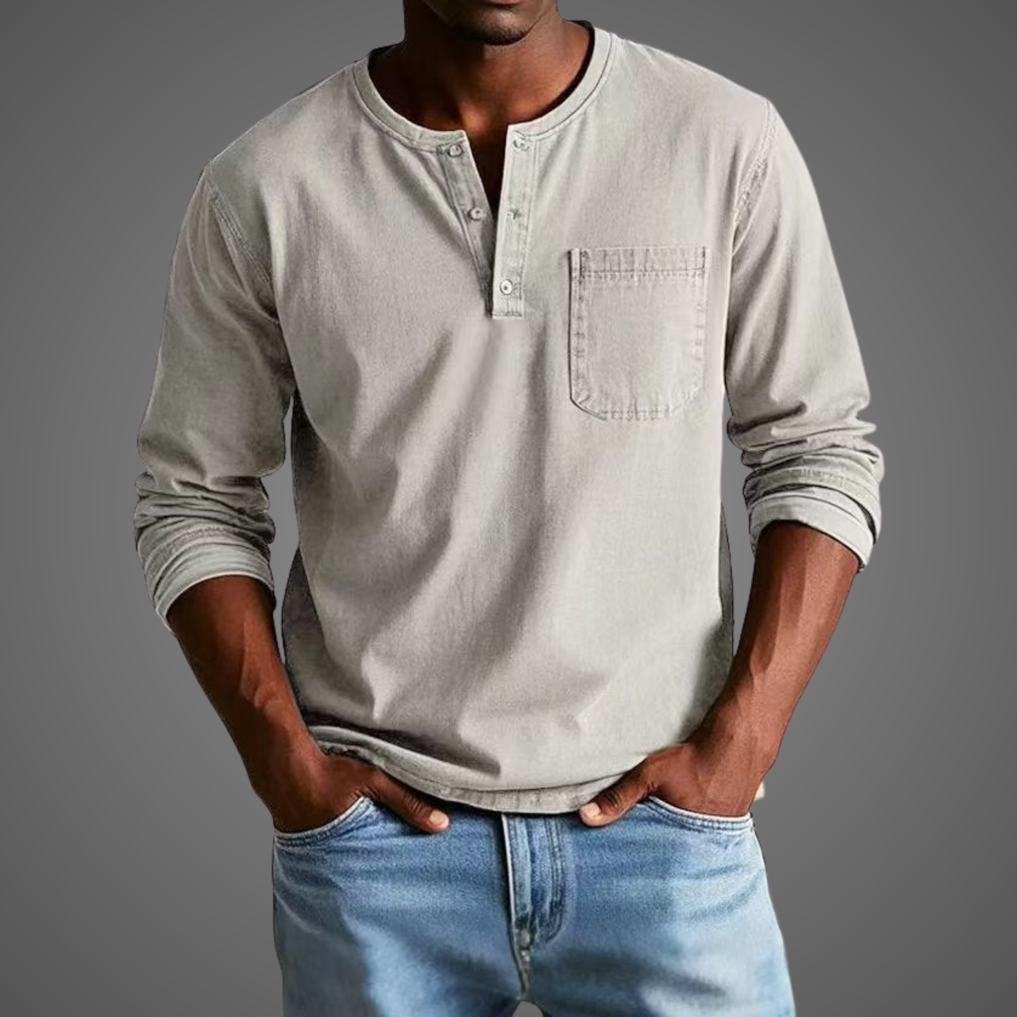 Men’s Henley Long Sleeve Shirt