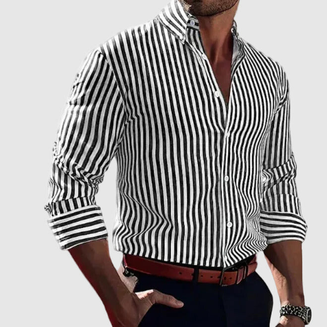 Men’s Striped Long Sleeve Shirt