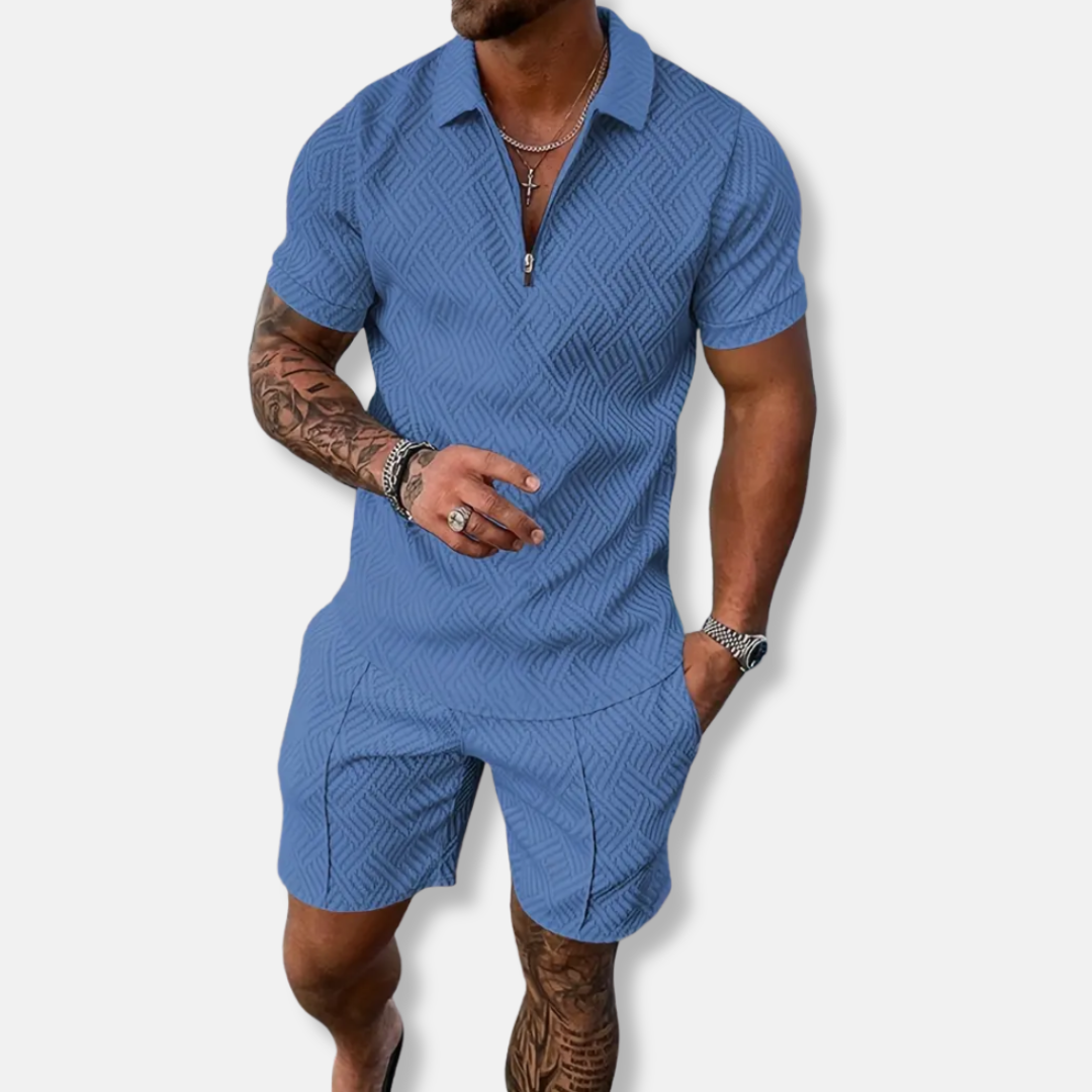 Men’s Short Sleeve Quarter-Zip Set