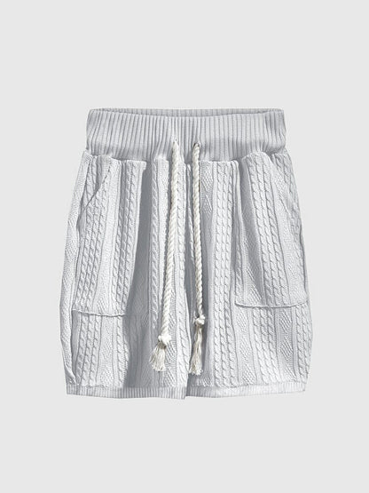 Men’s Knit V-Neck Short Sleeve Set