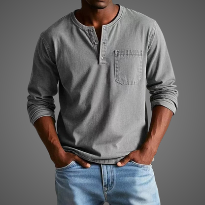 Men’s Henley Long Sleeve Shirt