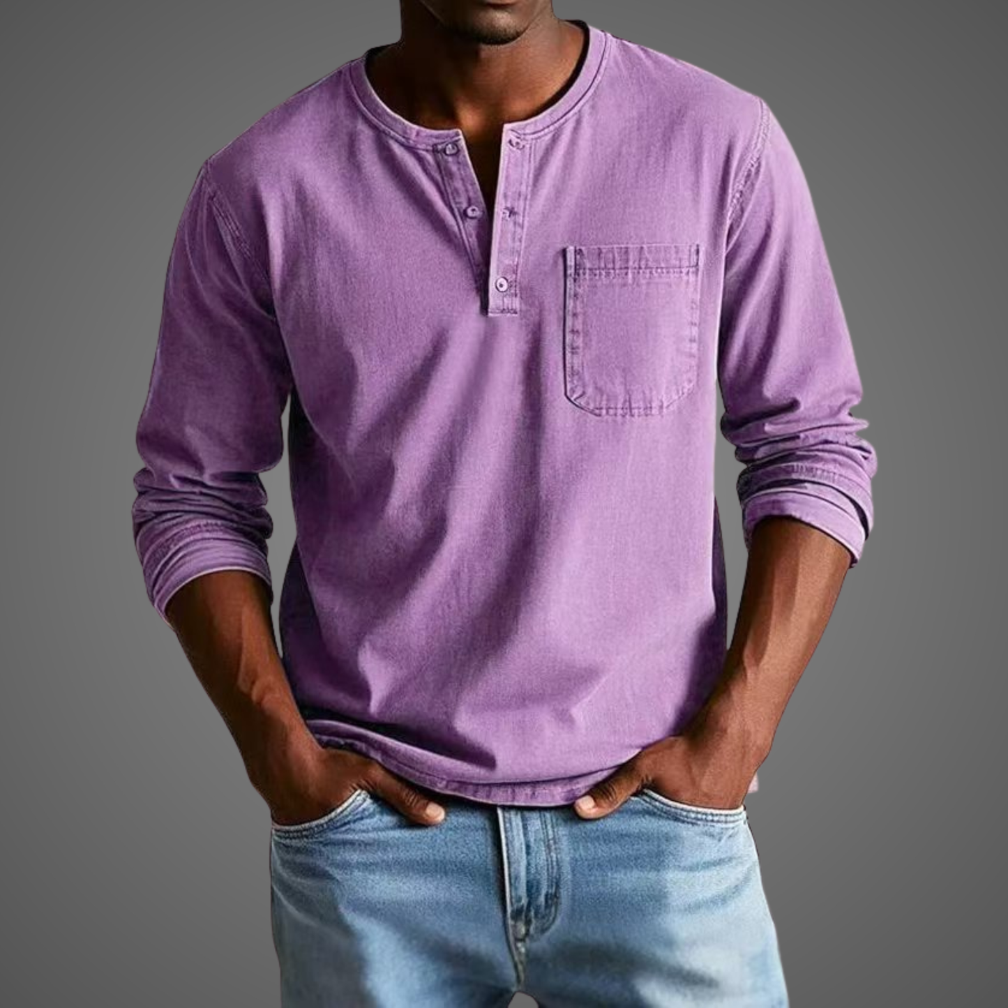 Men’s Henley Long Sleeve Shirt