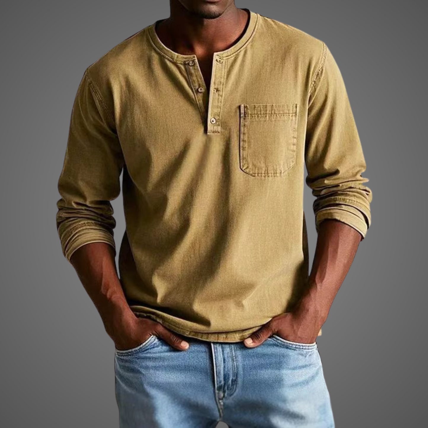 Men’s Henley Long Sleeve Shirt