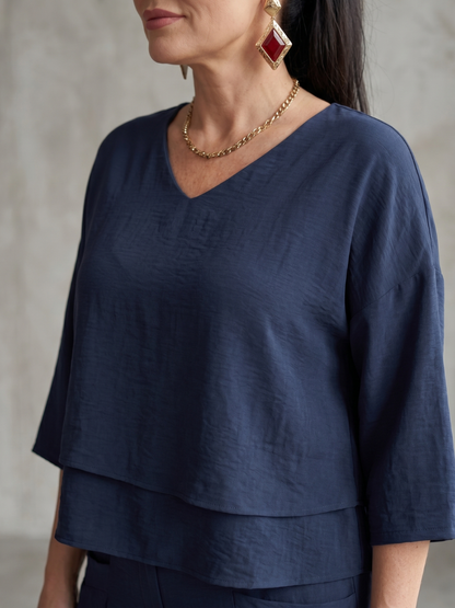 Layered Top & Wide-Leg Set