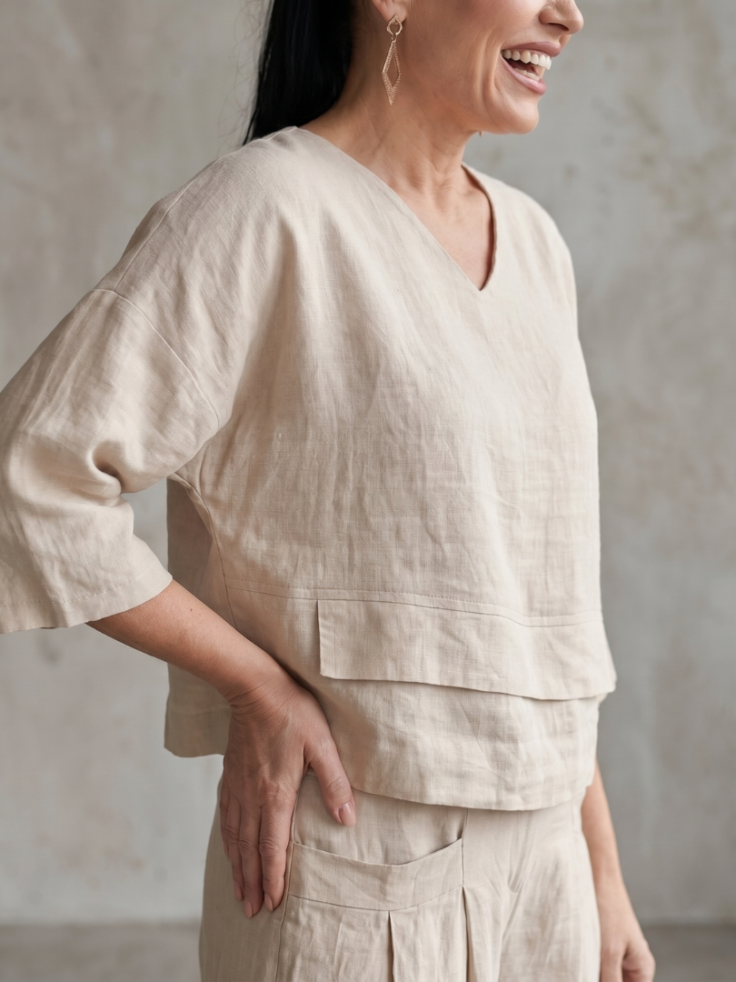 Layered Top & Wide-Leg Set