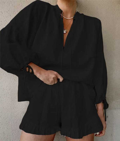 Puff Sleeve Summer Two-Piece Set