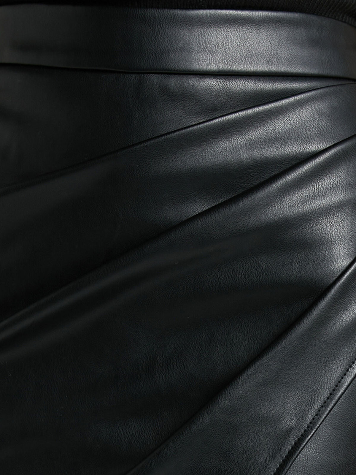 Leather Midi Skirt with Sleek Feminine Elegant Styling