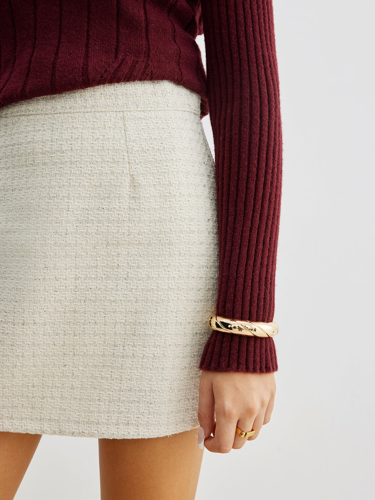 Tweed Mini Skirt for Chic Feminine Everyday Styling