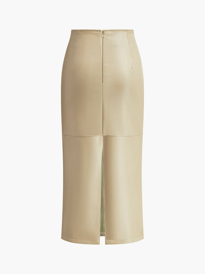 Leather Midi Skirt for Chic Everyday and Evening Styling