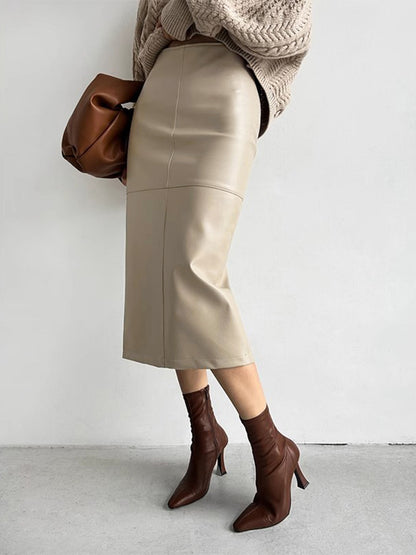 Leather Midi Skirt for Chic Everyday and Evening Styling
