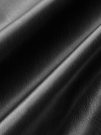 Leather Midi Skirt with Sleek Feminine Elegant Styling
