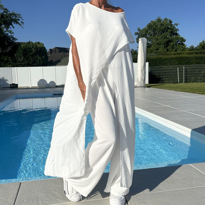 Asymmetric Flow Two-Piece Set