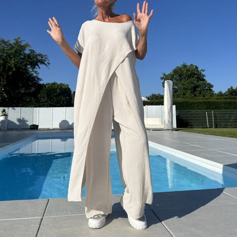 Asymmetric Flow Two-Piece Set