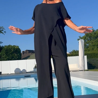 Asymmetric Flow Two-Piece Set