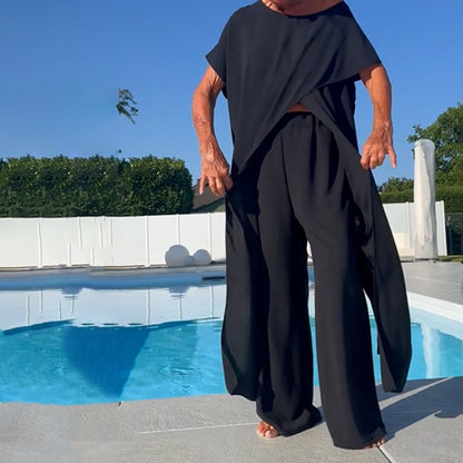 Asymmetric Flow Two-Piece Set