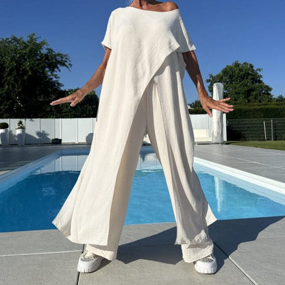 Asymmetric Flow Two-Piece Set