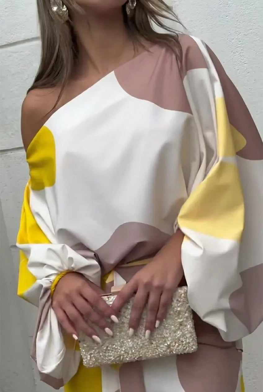 One-Shoulder Fringe Elegance Women’s Set