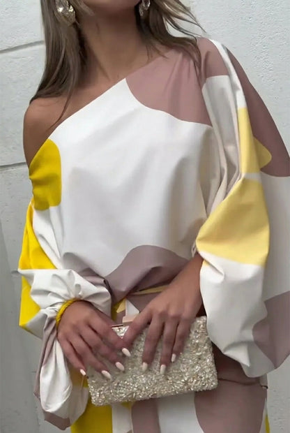 One-Shoulder Fringe Elegance Women’s Set