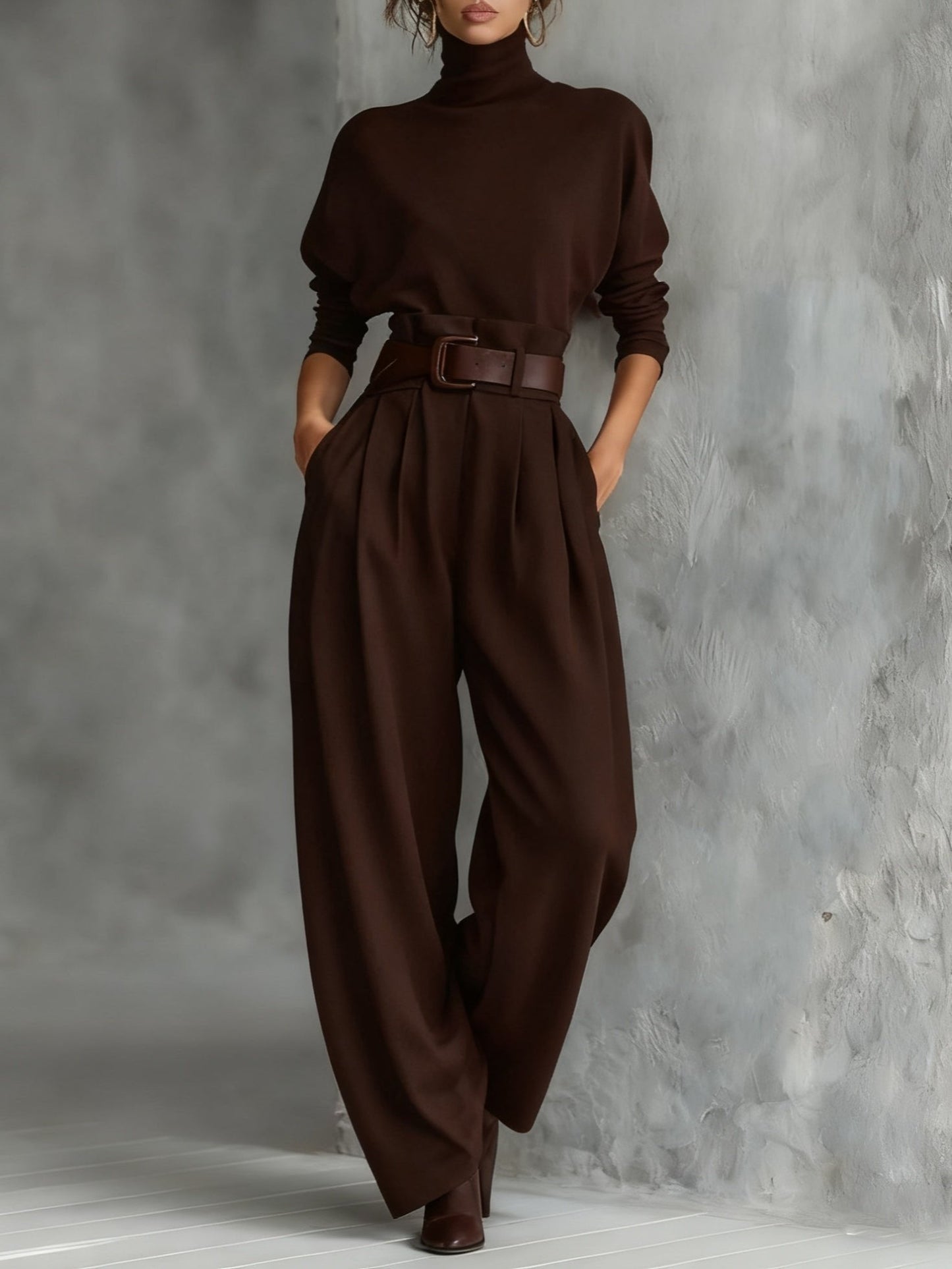 Elegant Women’s Turtleneck Set