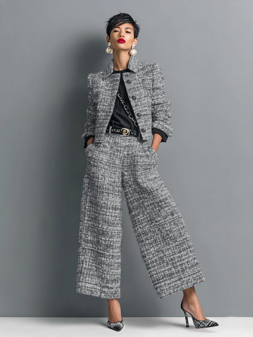 Elegant Women’s Tweed Set
