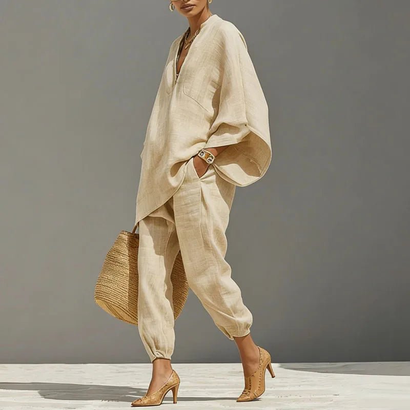 Linen Feel Two-Piece Lounge Set