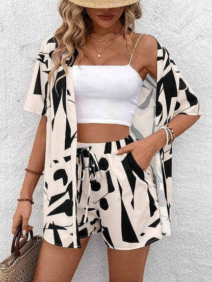 Floral Kimono Shorts Co-ord Set
