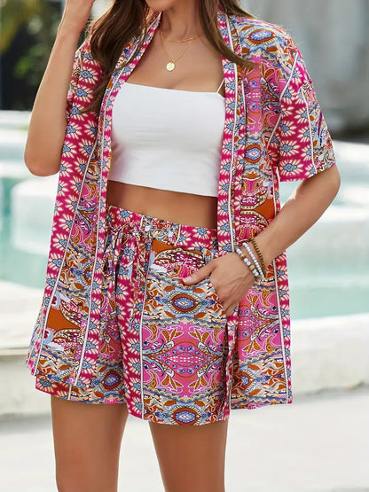 Floral Kimono Shorts Co-ord Set