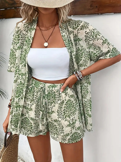Floral Kimono Shorts Co-ord Set