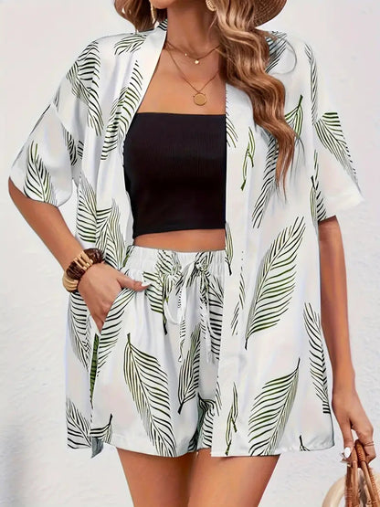 Floral Kimono Shorts Co-ord Set