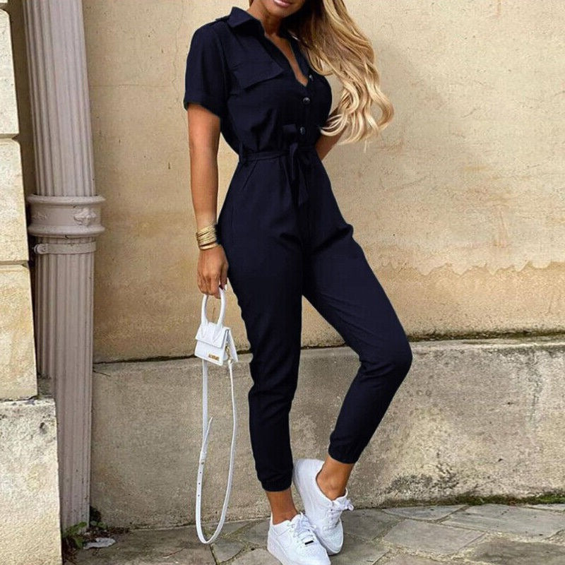 Tie-Waist Ankle-Length Jumpsuit for Chic Everyday Looks