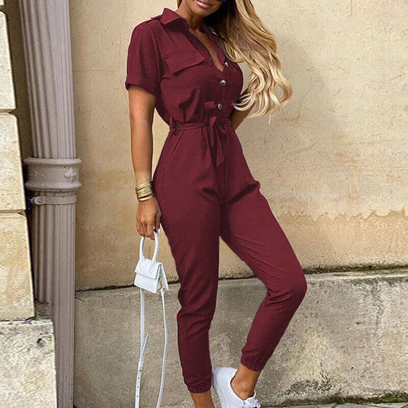 Tie-Waist Ankle-Length Jumpsuit for Chic Everyday Looks