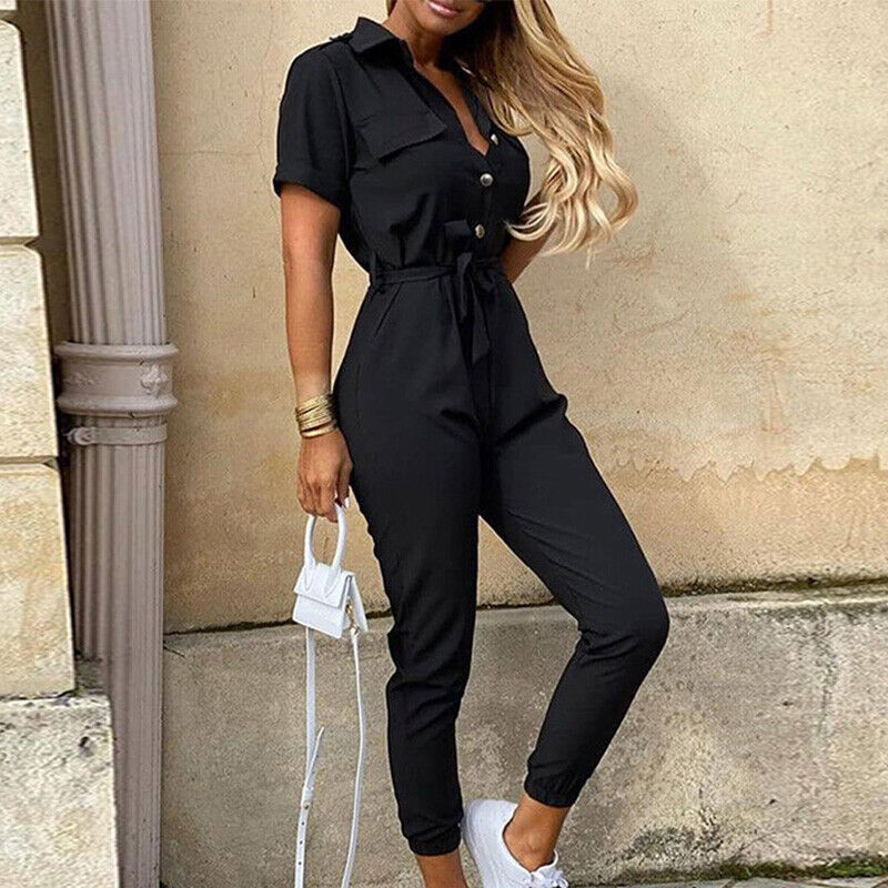 Tie-Waist Ankle-Length Jumpsuit for Chic Everyday Looks